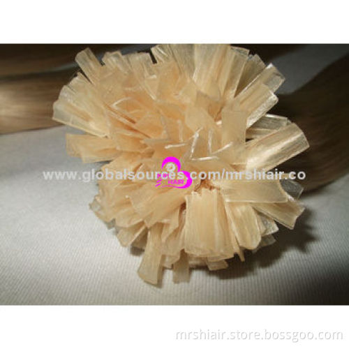 22-inch European Blond Color Straight V-Tip Hair Extensions